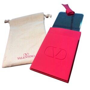 Valentino Logo Card Holder for Phone with‎ Compact Mirror & Dust bag Brand New